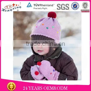 Soft 100% Wool Wholesale Baby Knitted Animal Hat Kids Cupcake Hat thumbnail-1
