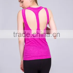 2017 New Design Seamless Gym Sports Womens Tank Top thumbnail-2