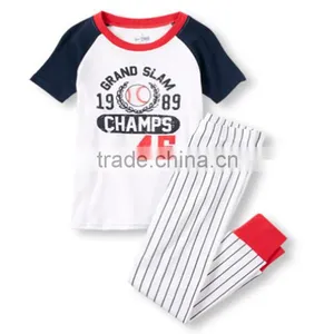 Wholesale Boy Pajamas Boys Summer Tennis Pjamasa Matching Child Doll Clothes thumbnail-1