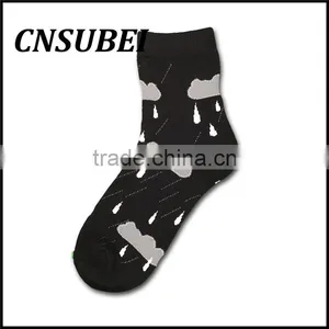 Customized Men and Women Student Cartoon Weather Rain Popular Candy Color Cotton Socks thumbnail-2
