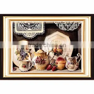 Custom Rhinestone Multicolor Fruit Plates Pattern Cotton Embroidery DIY Kit Diamond Painting thumbnail-1