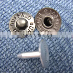 Fashion Metal Jean Rivet With Embossed Logo thumbnail-1