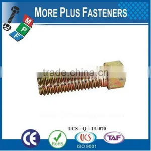 Made In Taiwan Stainless Steel Brass Plated Black Phosphate Square Head Bolt thumbnail-4