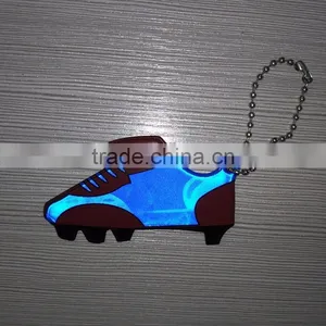 Custom Printed Promotional High Light Soft Pvc Reflective Keychain thumbnail-4