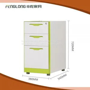 Laboratory and Library Used Stainless Steel 3 Drawer Filing Cabinet thumbnail-2