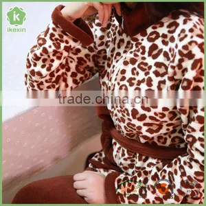 Multi Coloured Polar Fleece Thermal Terry Bathrobe thumbnail-3