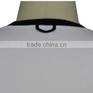 Rib Collar Short Sleeve White Golden Embroidery Tshirt thumbnail-6
