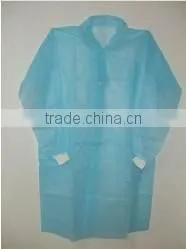 Disposable PP Food Industry Lab Coat With Shirt Collar & Knitted Cuff thumbnail-1