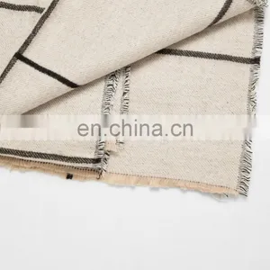 2017 Winter And New White Gray Double Jacquard Jacquard Scarf thumbnail-2