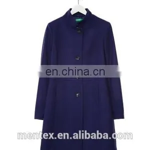 Lady's Navy Overcoat in the Winter thumbnail-1