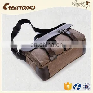 CR Europe Customized Design Leather Men's Leisure Satchel Canvas Messenger Bag Laptop thumbnail-6