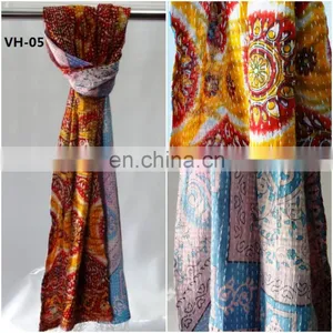 Indian Old Kantha Scraves thumbnail-1