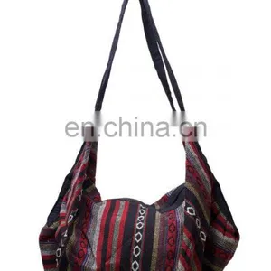 Handmade Neon Hand Woven Cotton Backpack Crossbody Bag Vegan Duffle Bag Gym Bag Luggage Suitcase Travel Bag Weekender Carry-On thumbnail-3