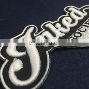 Factory Custom 3D Embroidery Brand Name Logo Patch For Clothing thumbnail-1