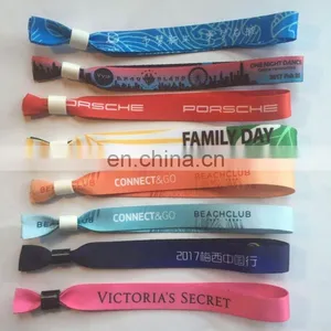 Custom Logo Fabric Wristbands With Clik Clips for Sublimation or Vinyl Print thumbnail-5