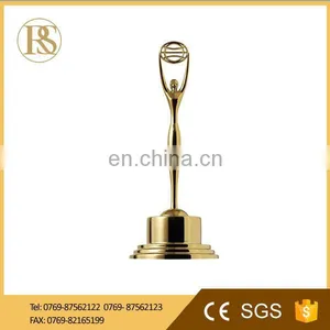 Custom Logo Gold/silver Plating Metal Trophy With Direct Factory Price thumbnail-1