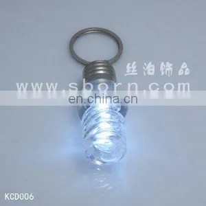 Mini LED Rainbow Colorful Flash Light Bulb Keychain thumbnail-1