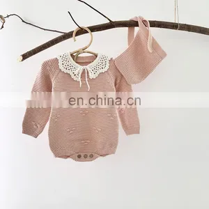 2020 Autumn New Ins Baby Girl Lotus Leaf Collar Wild Hand Hook Collar Baby Girl Cotton Hook Flower Collar Hollow thumbnail-6