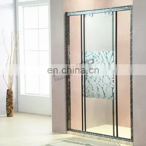 Modern Design Shower Cabin Toughened Sliding Glass Shower Door thumbnail-3