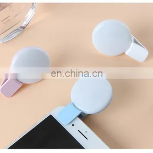 Portable Mini Selfie Round Flash Clip-on Mobile Phone LED Fill Makeup Selfie Ring Light With Usb Charging Cable thumbnail-5