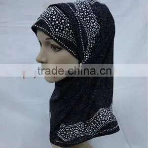 A475 Popular ISLAMIC HIJAB Beaded al Amira 2pcs MUSLIM HIJAB thumbnail-5