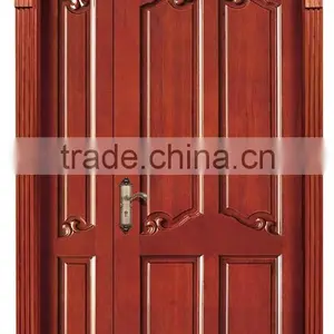 Double Open Solid Wood Door Foshan Factory Manufacturer thumbnail-1
