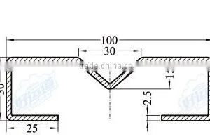 05414 Grade Aluminum Profile/Aluminum Profile for Glass/Aluminum Profile Accessory thumbnail-2