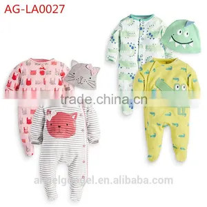 Plain White Baby Rompers Animal and Fruit Print AG-LA0027 thumbnail-1