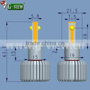 2015 Superbright 3600lm Led Car Headlight H3, h4 h7 h8 H11 9005 H13 Led Headlight thumbnail-1