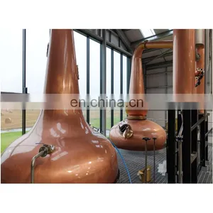 Copper Distiller Alcohol Distilling Equipment Moonshine Still for Whisky Rum Gin Vodka Brandy Spirit Distillery Plant thumbnail-2