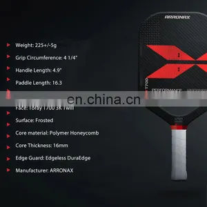 Custom Rough Surface T700 Carbon Thermoformed Pickleball Paddle Red Smile Bilateral Model Get USAPA Approved thumbnail-3