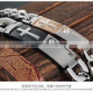 Titanium Steel Couple Bangles Fastness Retro Classic Cross Bracelet Popular Valentine's Day Gifts thumbnail-1