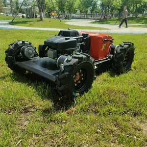 Factory Direct Sales Low Price Buy Online Remote Operated Track-mounted Lawn Mower Robot thumbnail-2