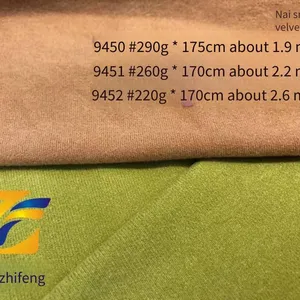 Guangzhifeng 9450# Karala Velvet, Naxue Velvet, 220/260/290 g High-quality Base Soft Brushed Warmth-keeping Fabric thumbnail-1