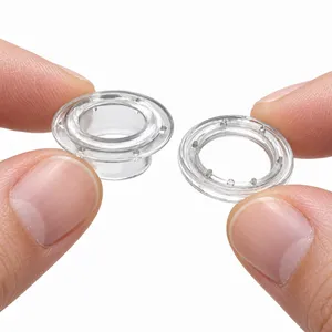 17.8x9.5mm Transparent Plastic Eyelet and Washer for Clothing, Luggage, and DIY Crafts – Easy to Install thumbnail-2