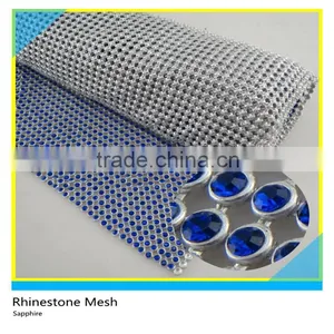 Aluminum Rhinestone Net Mesh Ss6 2mm Jet Black Crystal Silver Roll thumbnail-3