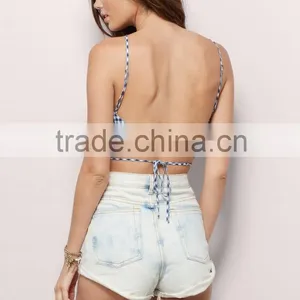 2016 Summer Women Halter Crop Top thumbnail-4