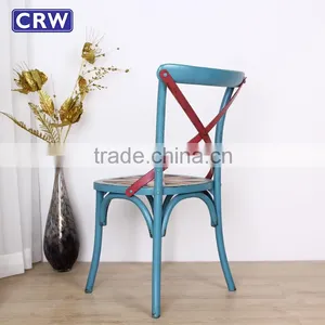 RCH-4006-2 Cross Back Chair Used Restaurant Wood Chairs Quality Choice thumbnail-5
