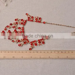 National Wind Jewelry Design Vintage Crystal Tassel Jewelry Set thumbnail-4