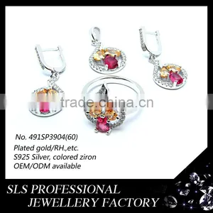 2015 Fashion African Jewelry Set 925 Silver Jewelry Statement Necklaces and Ring and Jewelry Sets thumbnail-1