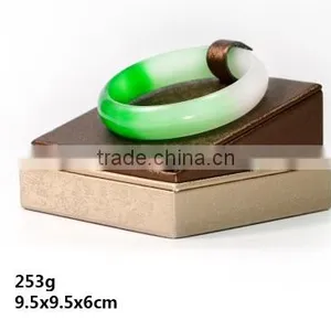 AN131 ANPHY Single Leather Base Horizontal Bracelet Jewelry Holder Stand Display Stock Army Green 9.5*9.5*6cm 253g thumbnail-1