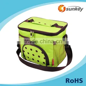Foldable Cooler Lunch Bag With Outside Pocket thumbnail-1