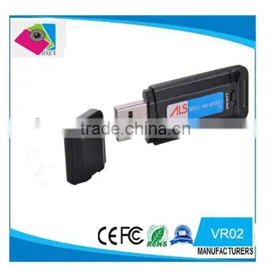 U Disk Digital Voice Recorder Pen SK1 USB Flash Drive Dictaphone Audio Recorder Support TF Card Slot Black & White thumbnail-1