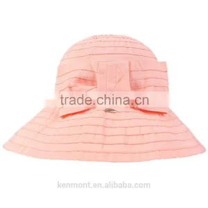 2015 China Wholesale Latest Girl Rolled Brim Sun Shade Straw Hat thumbnail-2