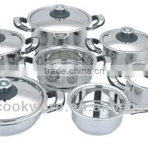 12pcs Stainless Steel Induction Cookware+steamer Set thumbnail-1
