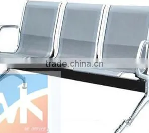 3-seater Silver Cheap Modern High Quality Steel Waiting Room Chairs to Sale for Bus Station thumbnail-1