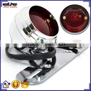 BJ-LPL-035 Billet Aluminum Universal Chrome Motorcycle Brake Lights LED Motorcycle Tail Light thumbnail-1