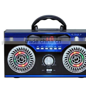 High Quality Home USB SD Portable Style Wooden fm mw sw Band Radio thumbnail-1