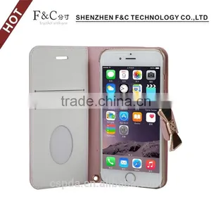 Lady Use Pink pu Leather Mobile Phone Accessories, Stand Wallet Cover for Iphone 7 Case With Card Slots and Cash Pocket thumbnail-3