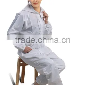 Anti-static White Working Coveralls for Sanitary thumbnail-1